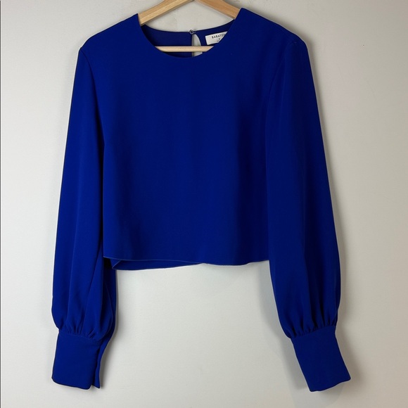 Aritzia Babaton Royal Blue Long Sleeve Blouse Size Medium - Picture 2 of 8